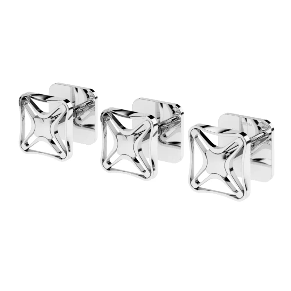 3 hole concealed mixer, with 3 outlets
