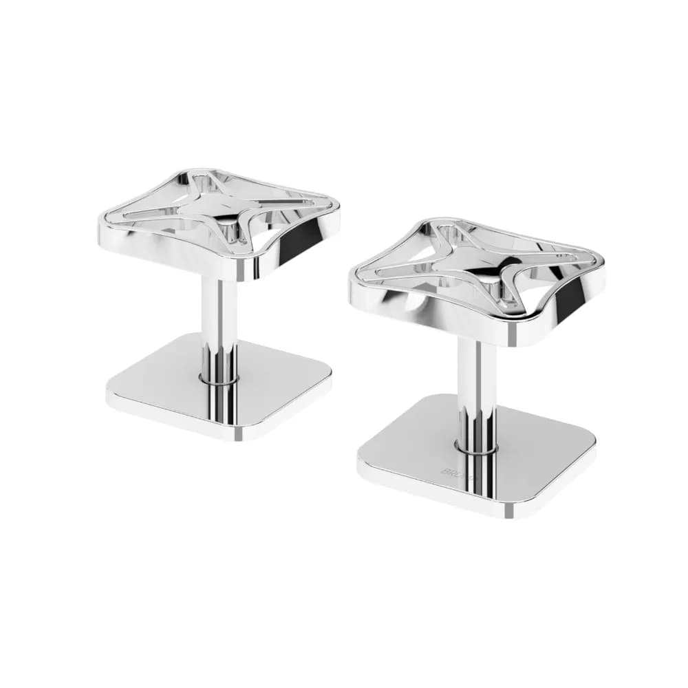 2 hole deck-mounted mixer, with 1 outlet