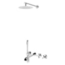 Sistema progressivo embutido de banheira, com chuveiro de parede Ø250 mm, kit de chuveiro mão Elo e bica de banheira ZenR