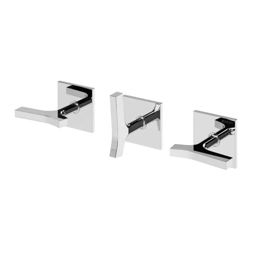 3 hole concealed mixer, with 2 outlets
