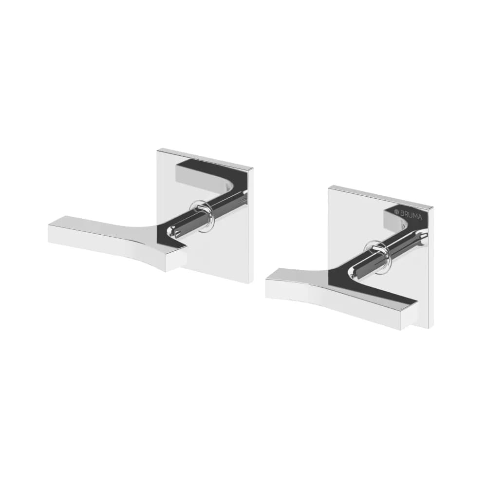 Concealed progressive mixer, with 2 outlets