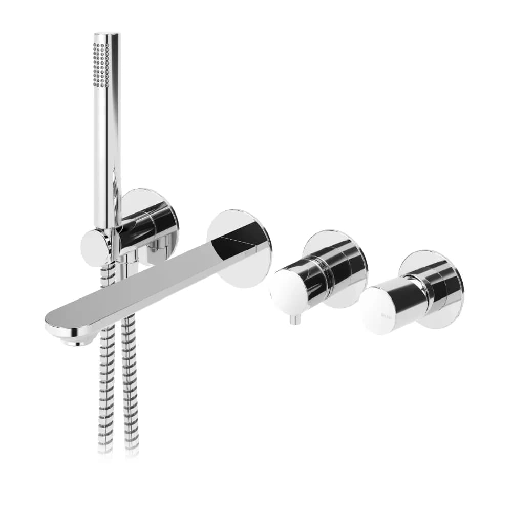 Concealed single lever mixer, with bath spout and handshower set Elo