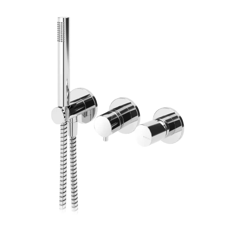 Concealed single lever 3 outlets mixer, with Elo handshower set