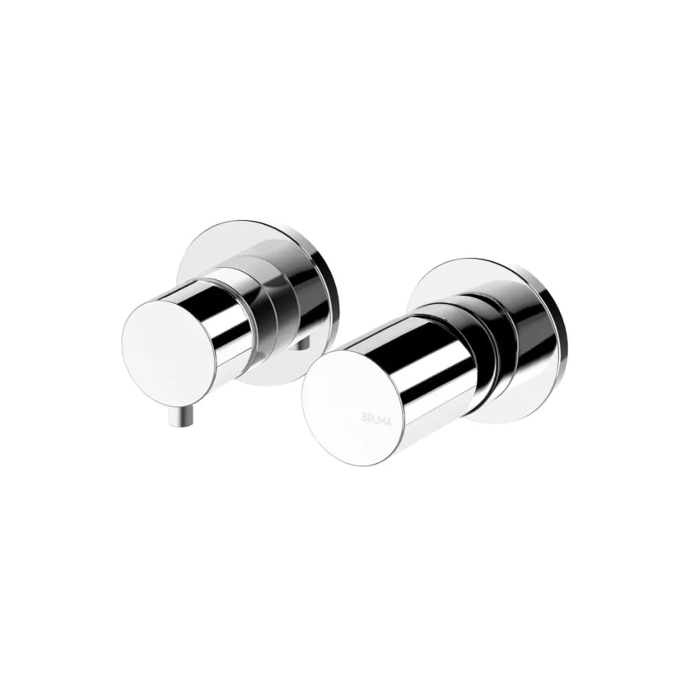 Concealed horizontal single lever mixer, with 2 outlets