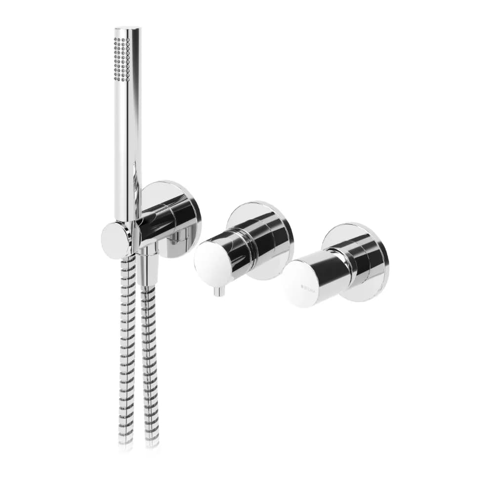 Concealed single lever 2 outlets mixer, with Elo handshower set