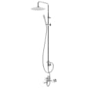 Bath-shower system for wall mounting with adjustable ABS head shower Ø230mm and shower rail