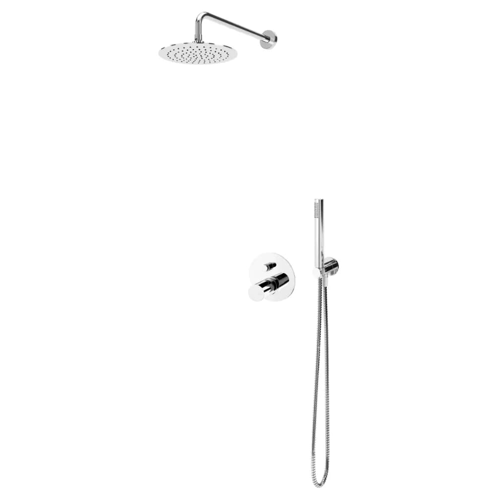 Concealed shower set with Inox shower head Ø250 mm and Elo handshower set