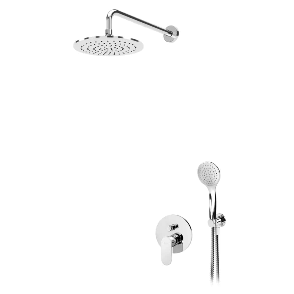 Concealed shower set with ABS shower head Ø230 mm and Emotion handshower set
