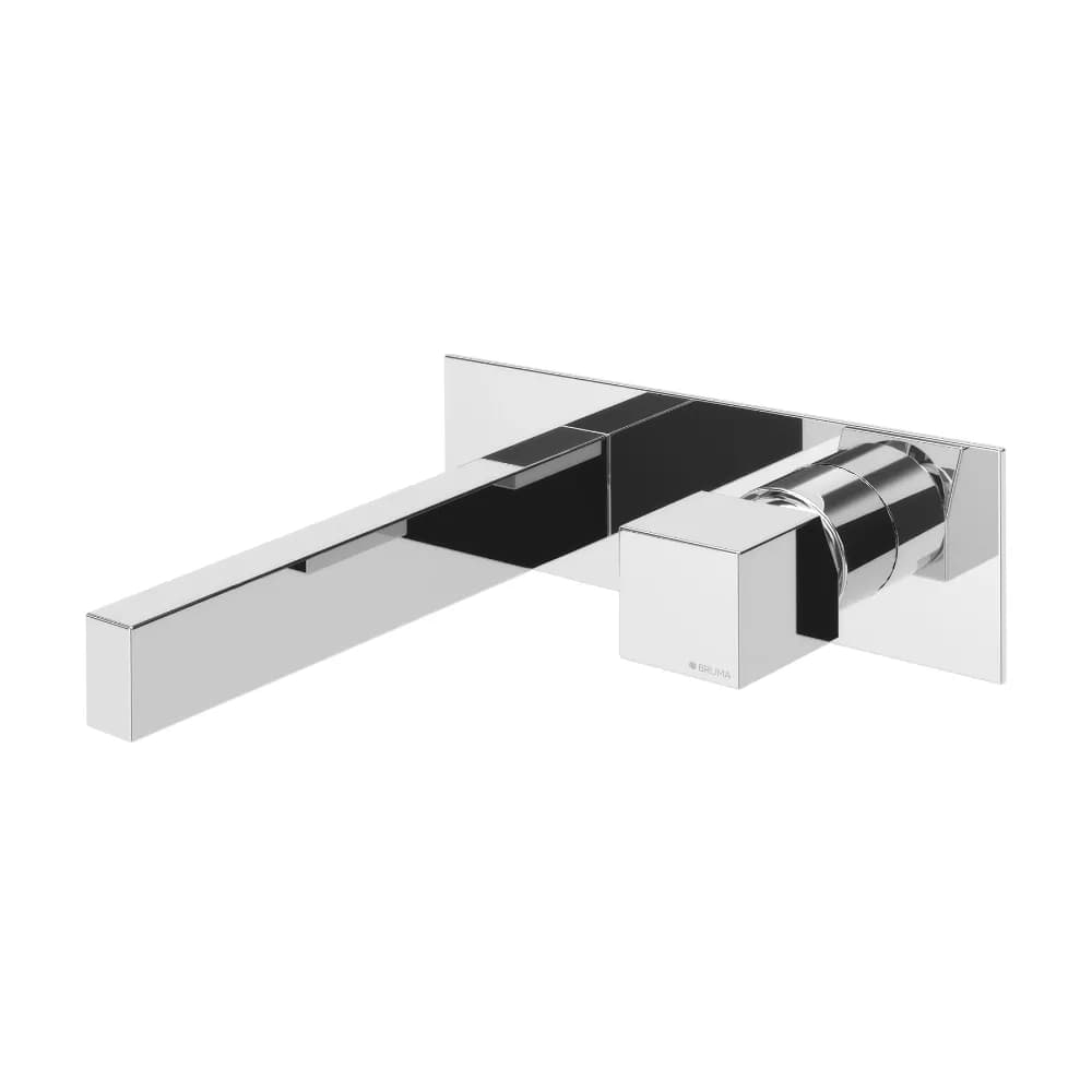Wall basin mixer with single escutcheon - Spout with 230mm