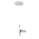 Option: Steel shower head for ceiling installation, Ø380 mm (Rain)