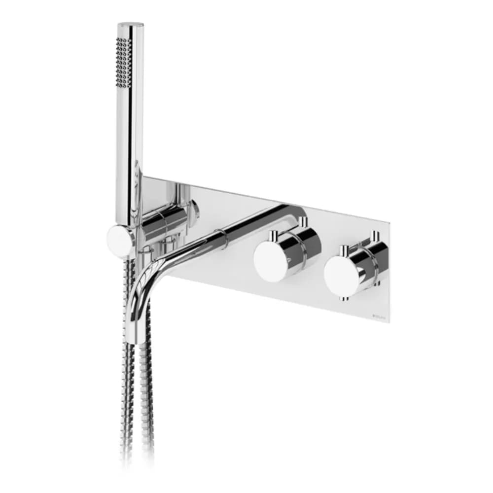 Thermostatic concealed 3 outlets mixer, with bath spout and handshower set Elo